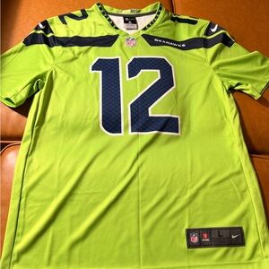 Nike Seattle Seahawks #12 Lime Green Color Rush Jersey
